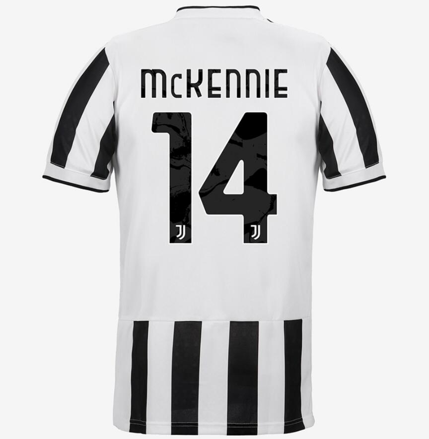 2021/22 Juventus Home Kit Soccer Jersey with McKENNIE 14 printing